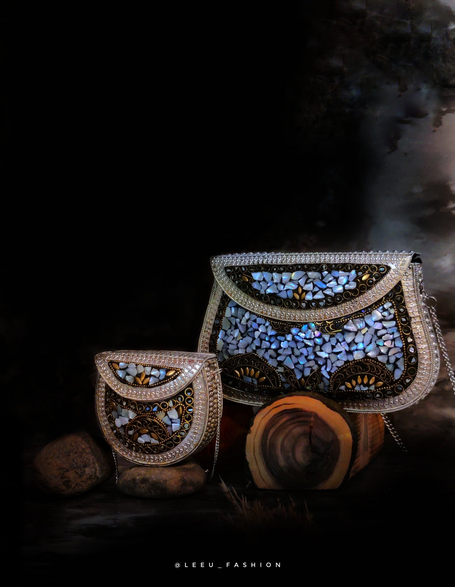 Handcrafted mosaic bags