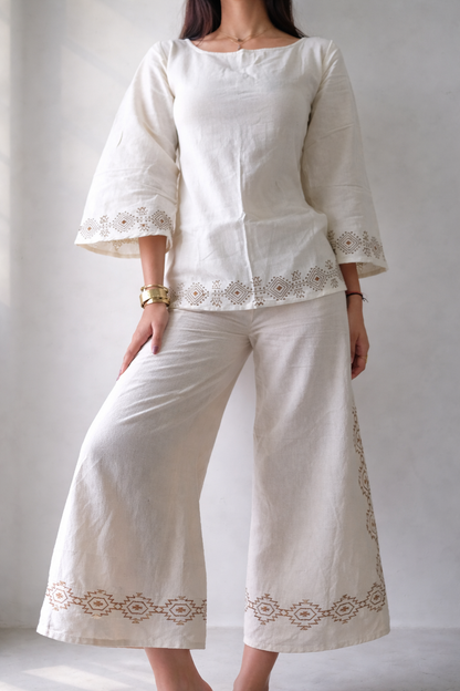 Organic Cotton Beige Corset Back Kurti