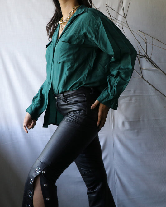 Vintage emerald green shirt