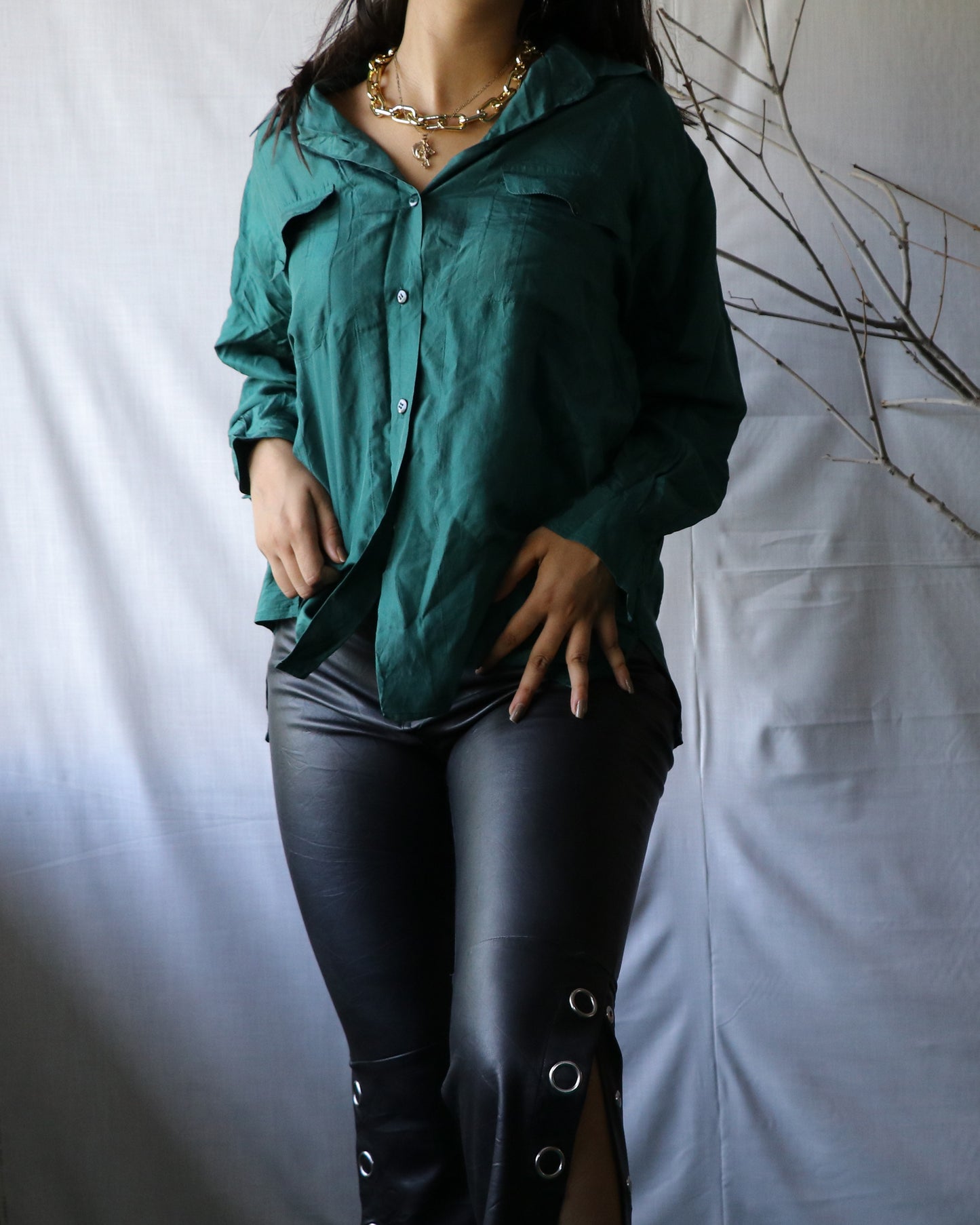 Vintage emerald green shirt