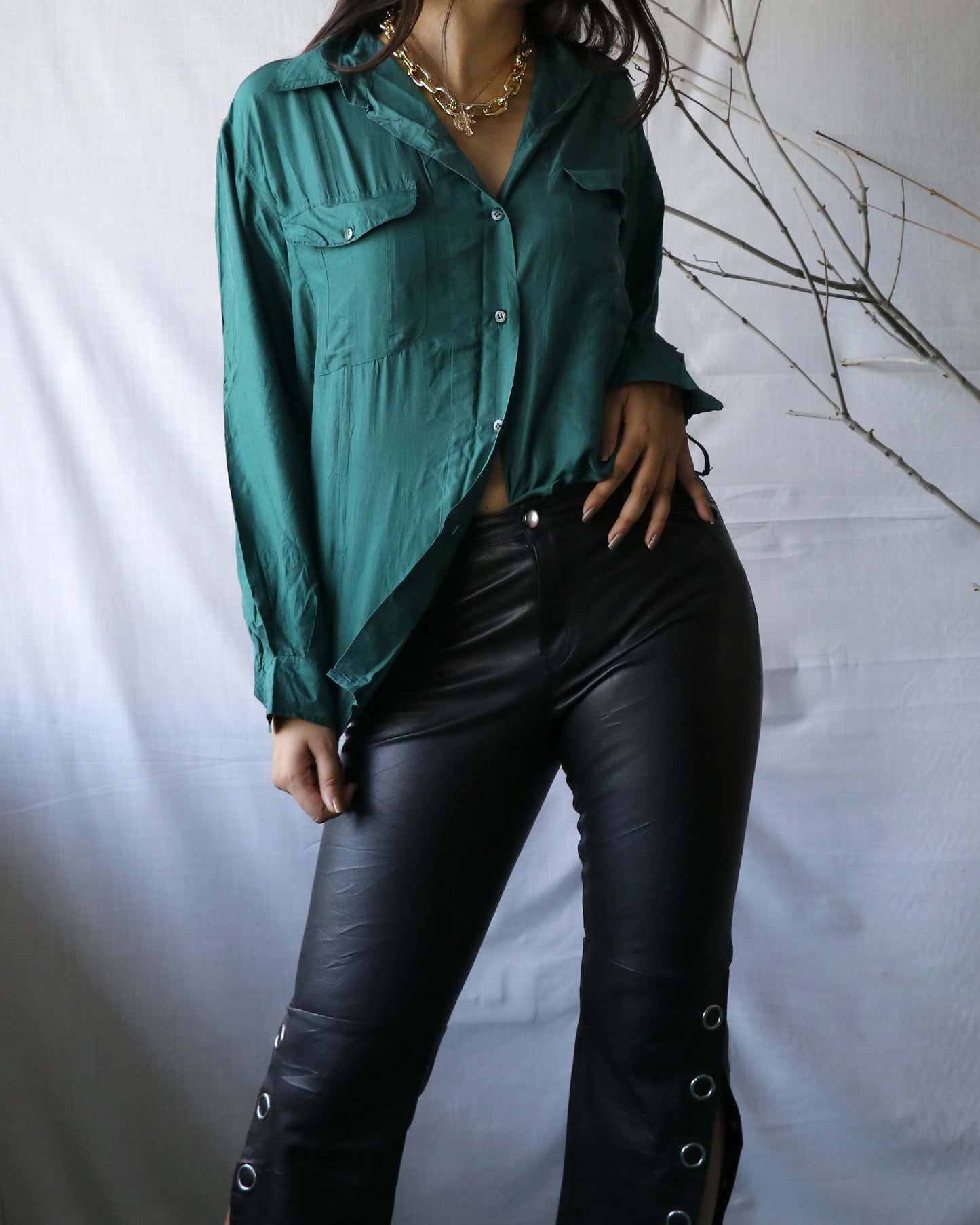 Vintage emerald green shirt