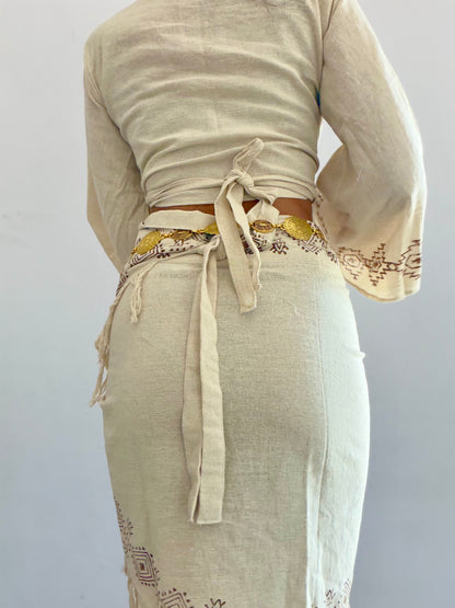 Summer nomad organic cotton wrap skirt