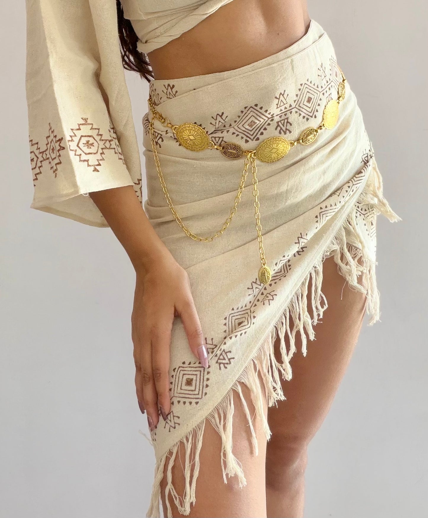 Summer nomad organic cotton wrap skirt