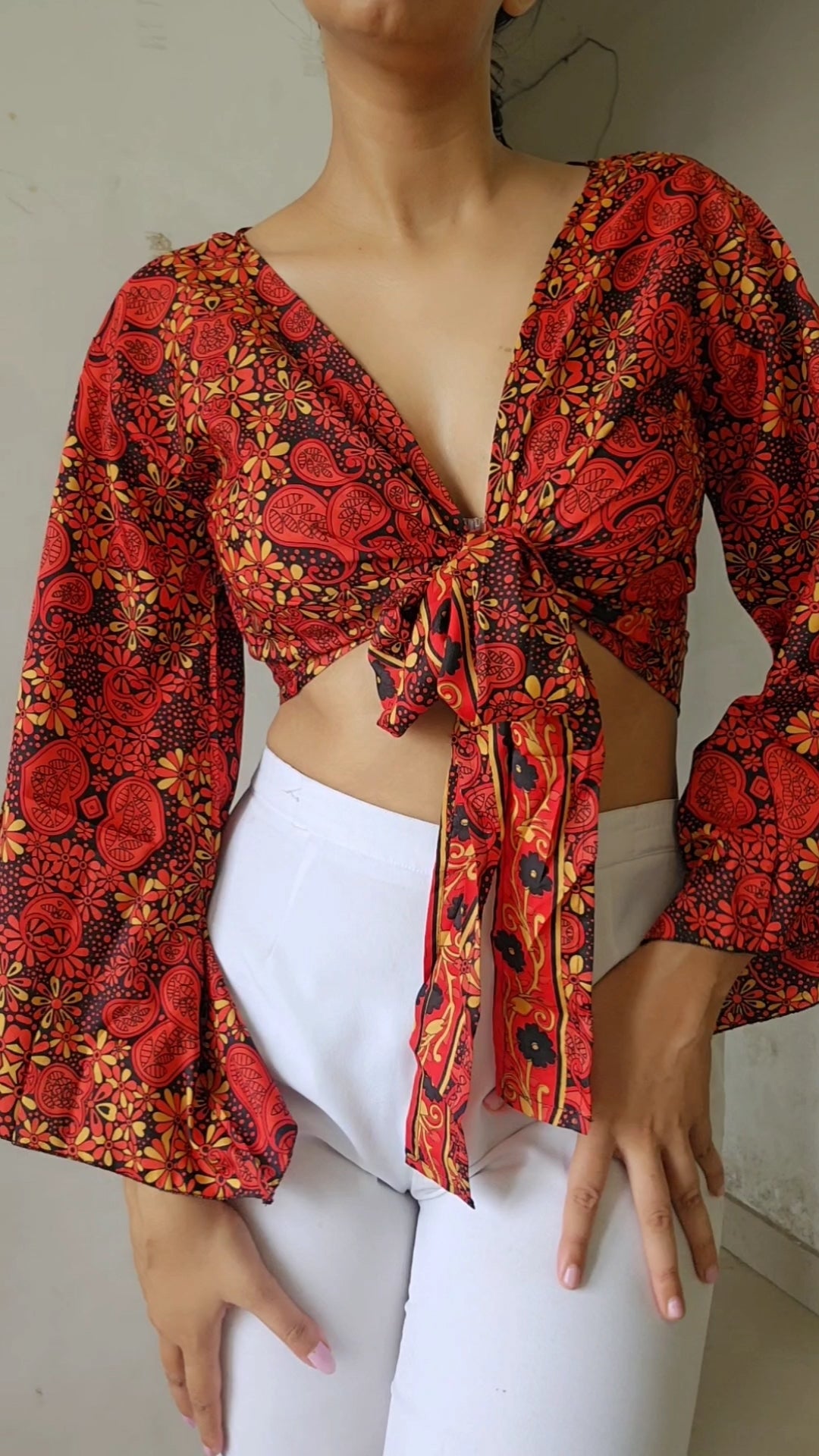 (Restocked) Wrap top