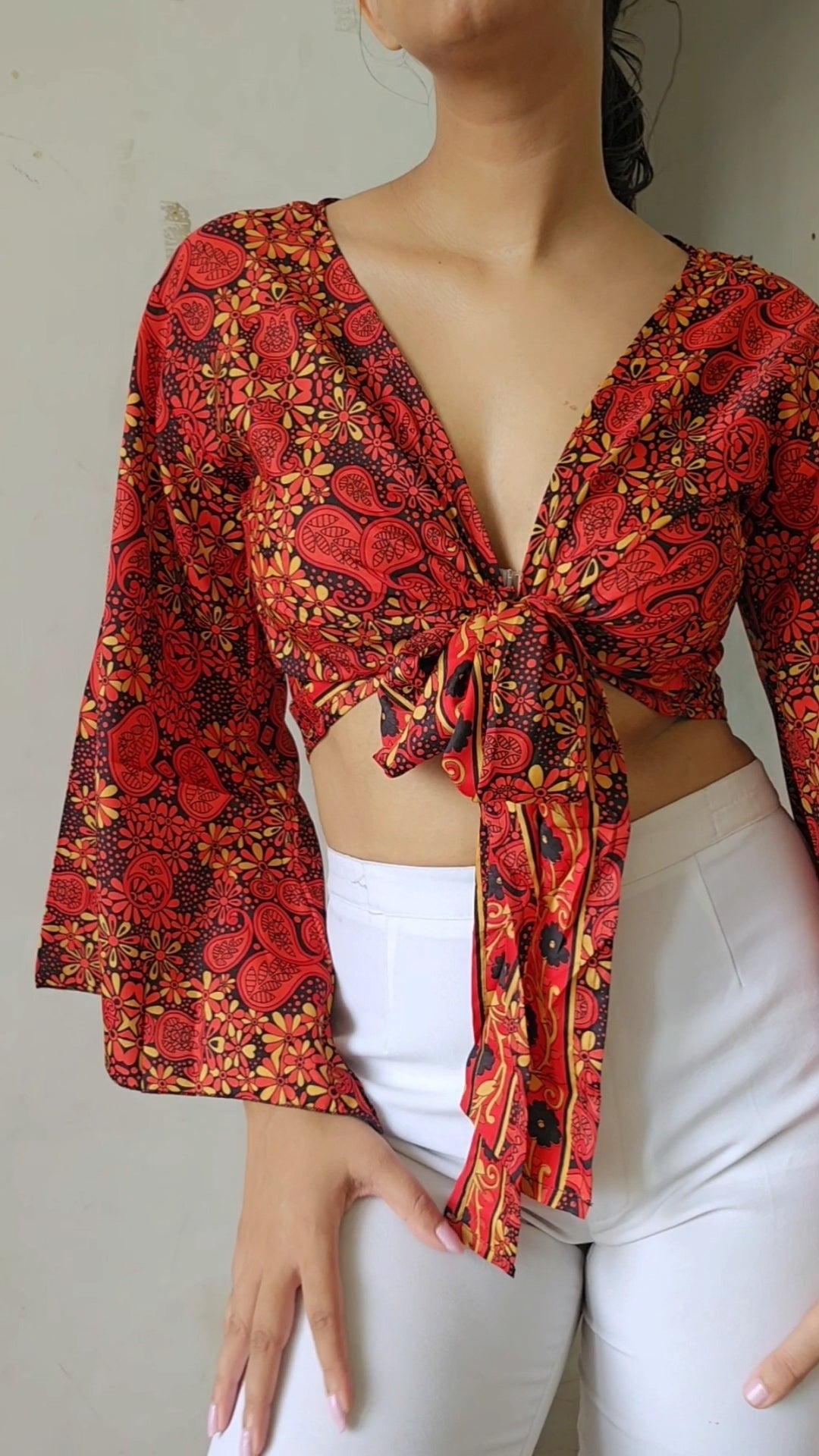 (Restocked) Wrap top