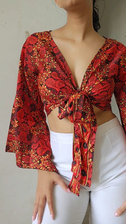 (Restocked) Wrap top