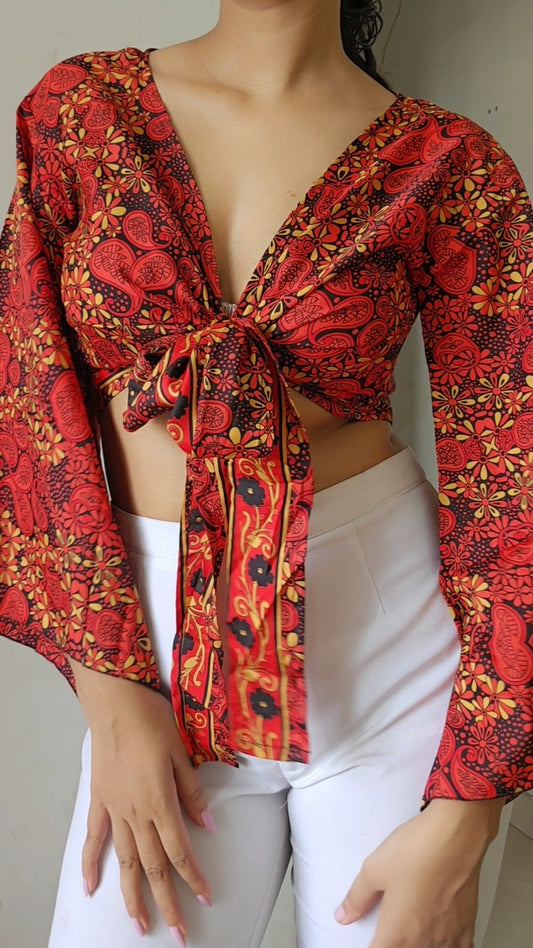 (Restocked) Wrap top