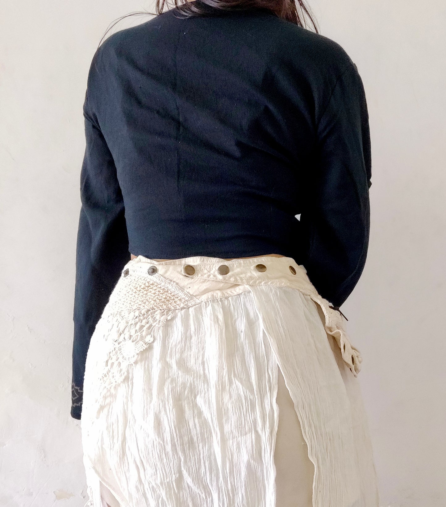 Black jute cotton wrap top 3