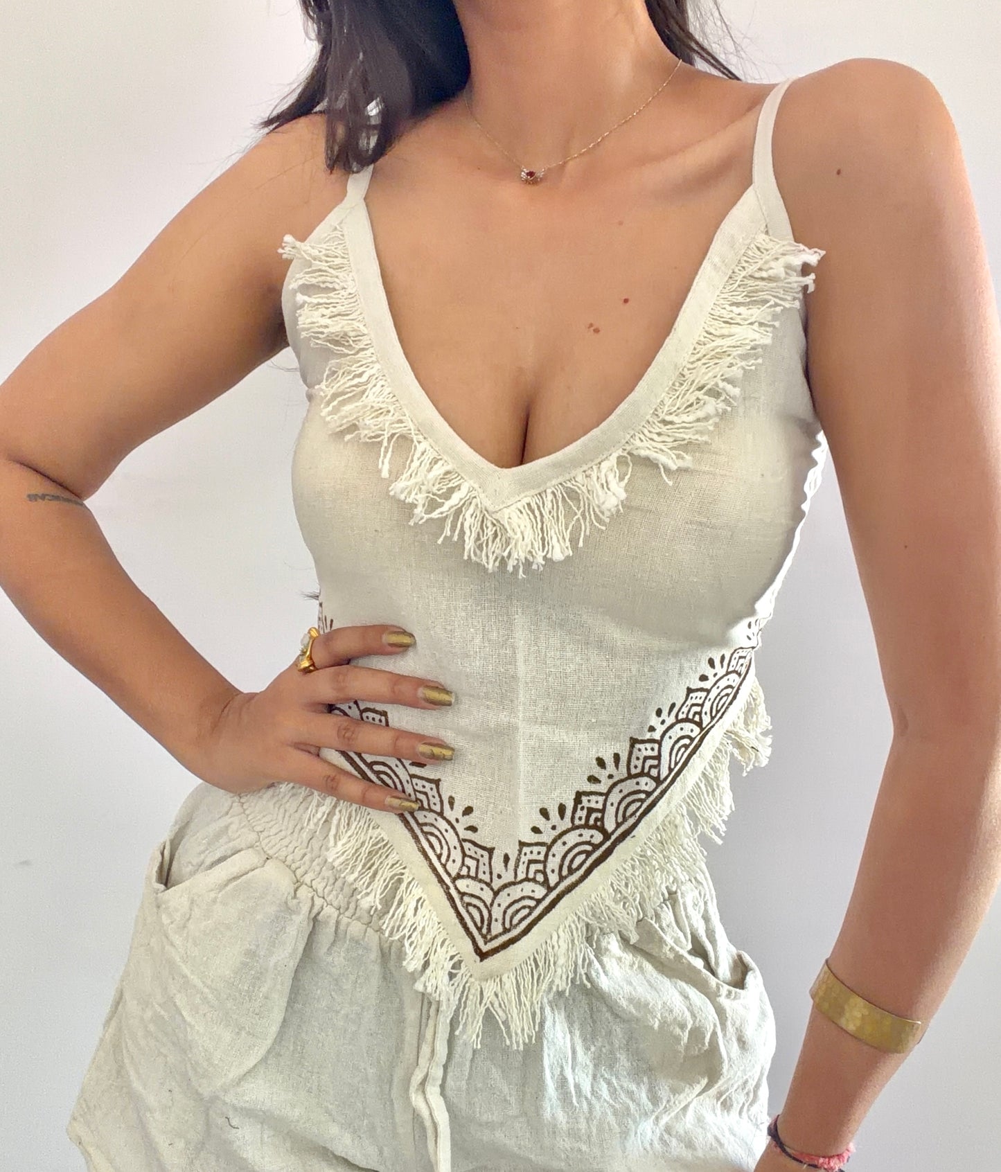 Jute cotton tank top 2