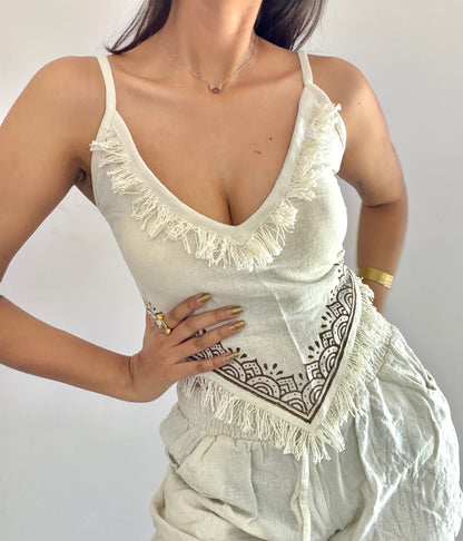 Jute cotton tank top 2
