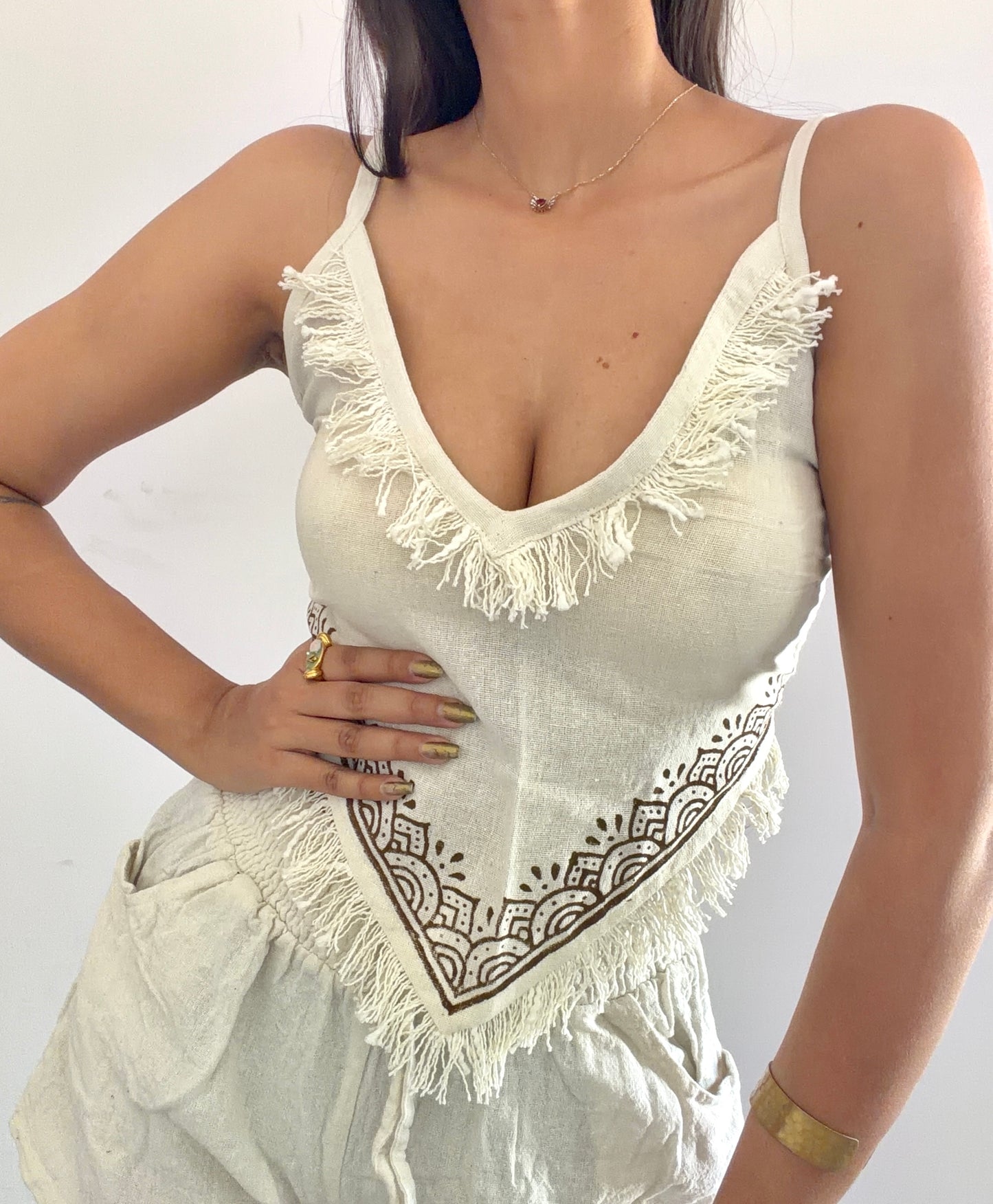 Jute cotton tank top 2