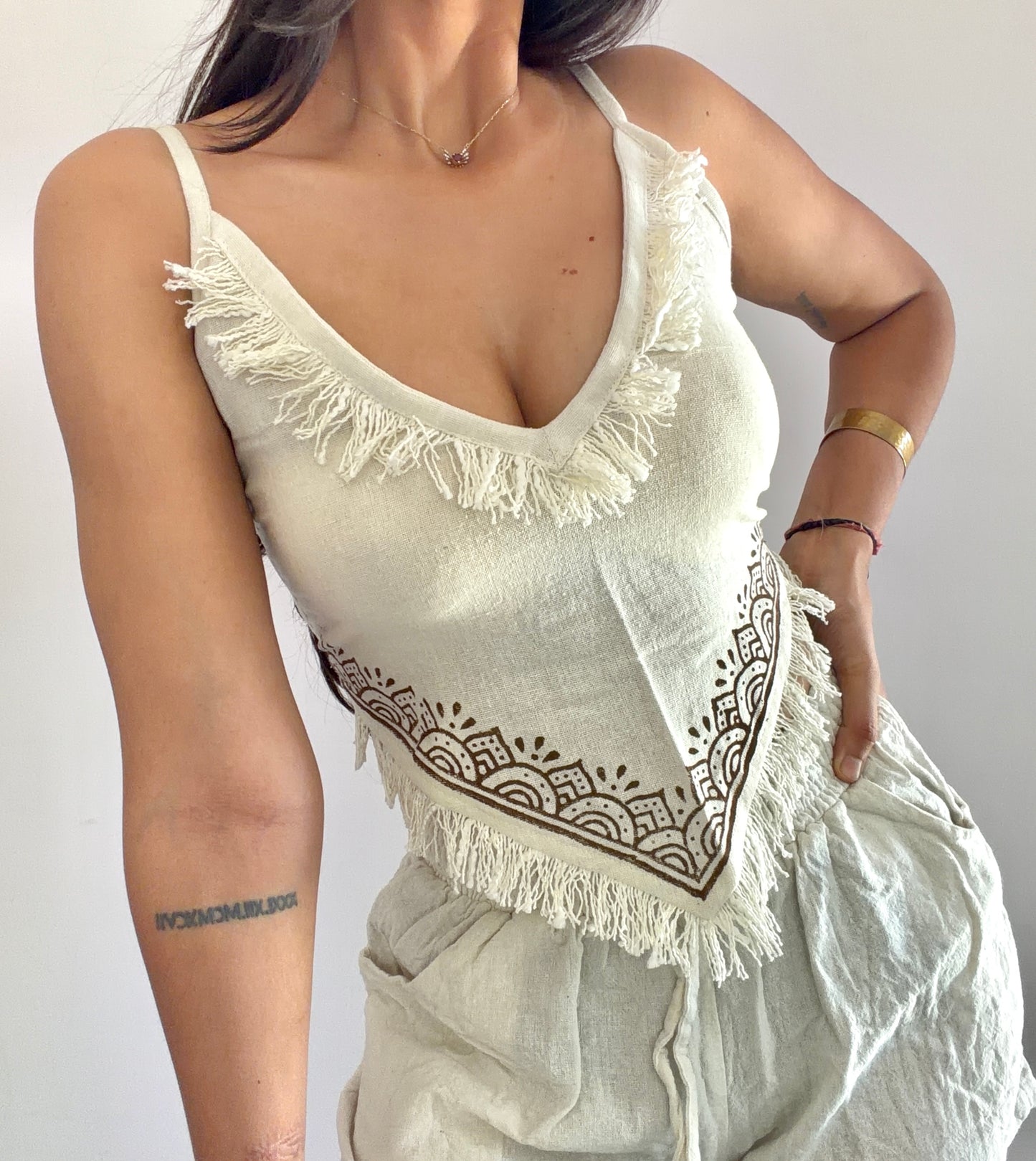 Jute cotton tank top 2