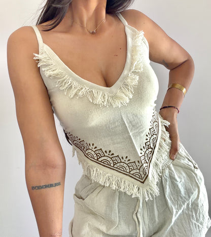 Jute cotton tank top 2