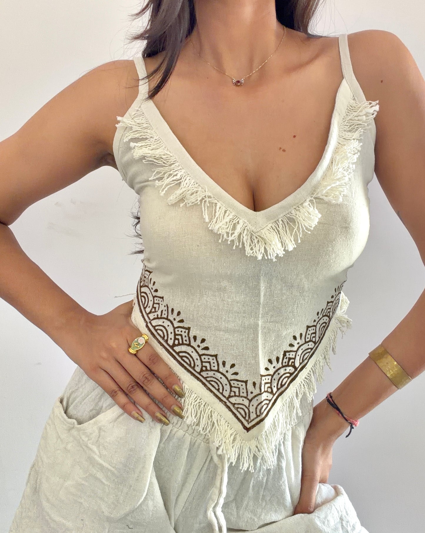 Jute cotton tank top 2