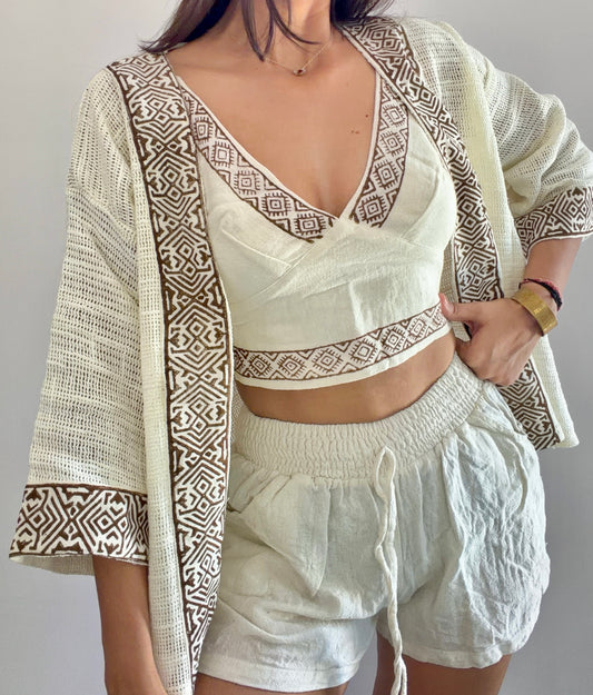 dune handwoven jute cotton kimono