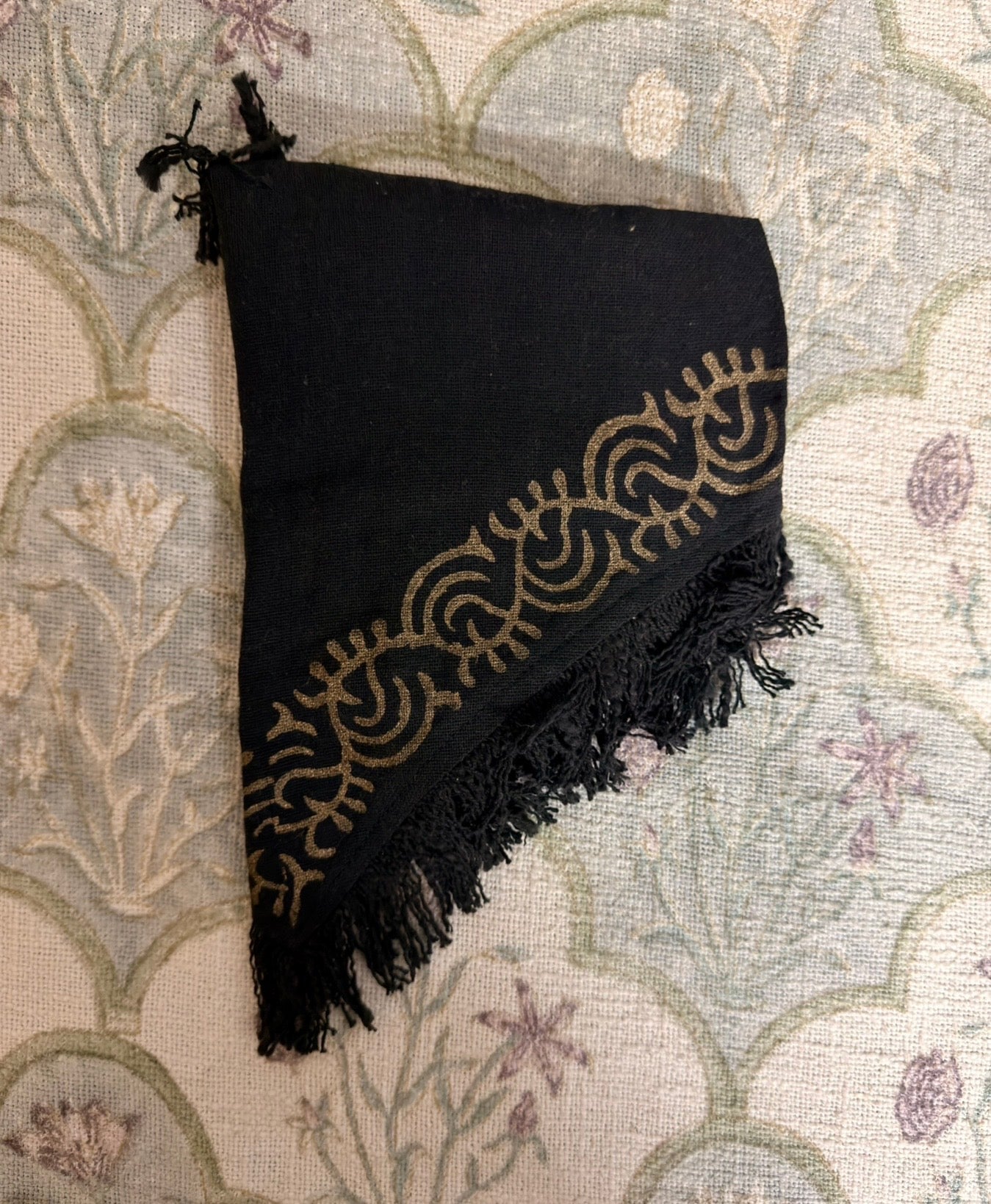 Black jute cotton tank top