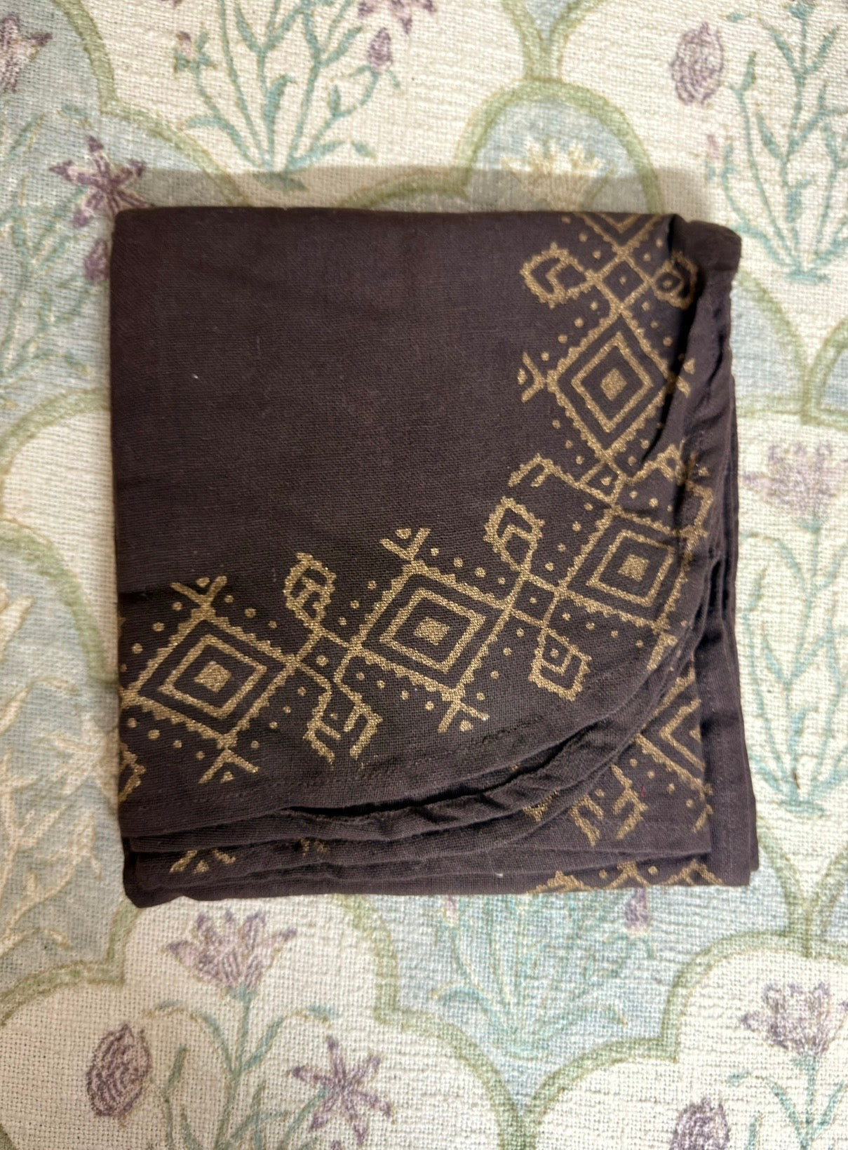 Wrap around brown khadi cotton trousers