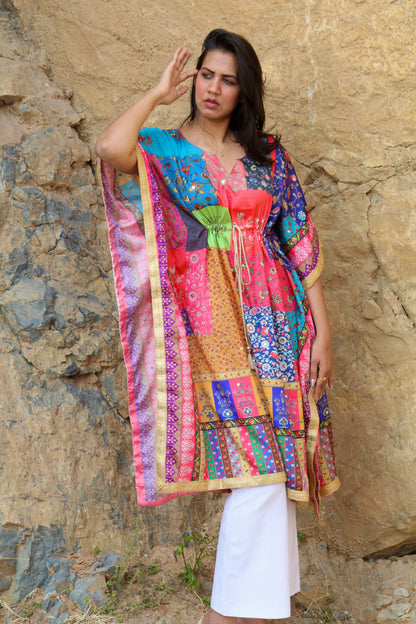 Mirror work kaftan
