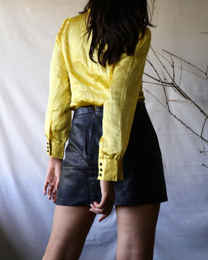 Black leather skirt